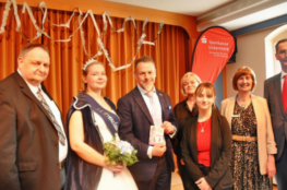 Vertreter der Stadt Prenzlau, Landkreis Uckermark und Sparkasse Uckermark eröffneten den Jugendliteraturwettbewerb.